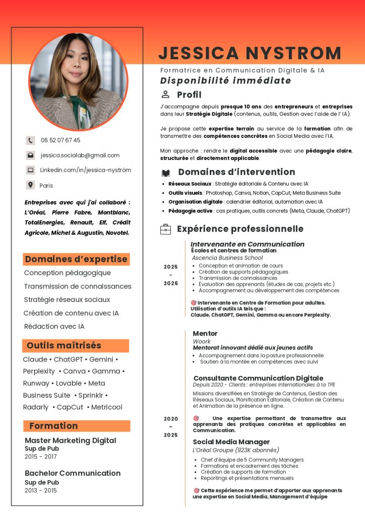 CV de Jessica NYSTRÖM
