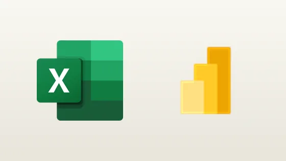 Logos Excel et Power BI, logiciels de bureautique et de tableaux de bord